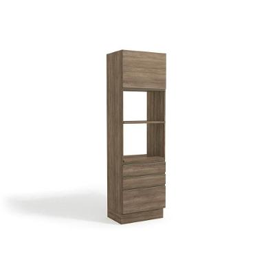 Paneleiro De Cozinha Maxxi G750 Torre Quente C- 1 Porta E 3 Gavetas 70cm Nogal - Kappesberg