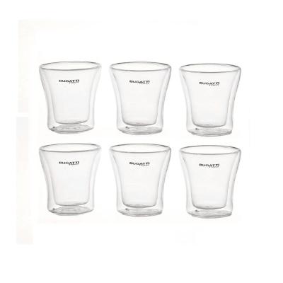 Jogo 6 Copos De Shots De Parede Dupla 100ml Bugatti