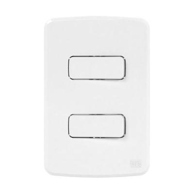 Conjunto 2 Interruptores Paralelo 10a 250v Placa 4x2 Branco Compose Weg 250v - Branco