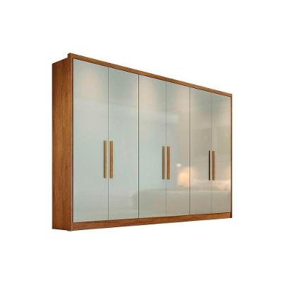 Guarda Roupa Casal 6 Portas e 8 Gavetas Robust Plus Freijo Cumaru c/ Fendi - Novo Horizonte