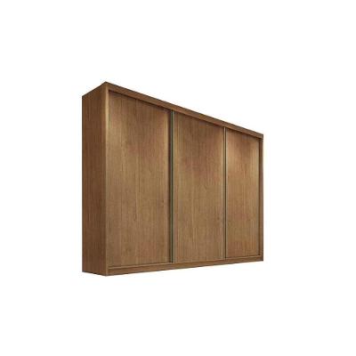 Guarda Roupa Casal 3 Portas de Correr e 4 Gavetas Diamond/Londres Freijo Cumaru - Novo Horizonte