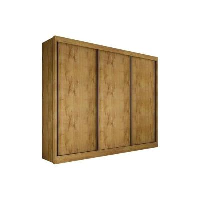 Guarda Roupa Casal 3 Portas de Correr e 6 Gavetas Diamond/Londres Freijo Cumaru - Novo Horizonte
