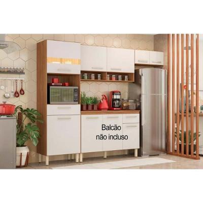 Cozinha Completa Dama 3 Peças (2 Aéreos+ 1 Paneleiro) CPT104 Amendola/Branco - Demóbile