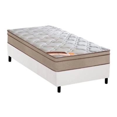 Conjunto Box Solteiro: Colchão Molas Bonnel Revolution + Base Crc Courano White(88x188)