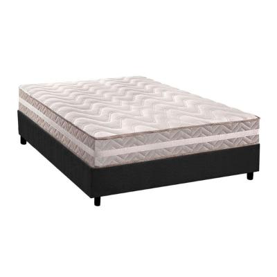 Conjunto Box Casal: Colchão Anatômico Paropas D33/AG65 Confort + Base CRC Suede Gray(138x188)