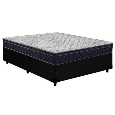 Conjunto Box Casal: Colchão Anatômico Ortobom D45/EP Airtech 150 Ortopilow + Base CRC Courano Black(138x188)