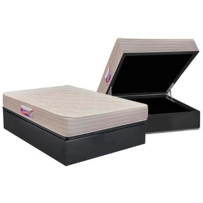Conjunto Box Baú Casal: Colchão Espuma Herval D45 New Top Double Face + Base CRC Courano Gray(138x188)