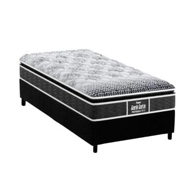 Conjunto Box Solteiro: Colchão Anatômico Probel D28/EP Guarda Costas Prómiddle Plus + Base CRC Suede Black(88x188)