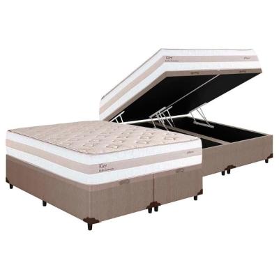 Conjunto Box Baú Queen: Colchão Molas Herval MasterPocket Ensacadas Kiev + Base CRC Courano Clean(158x198)