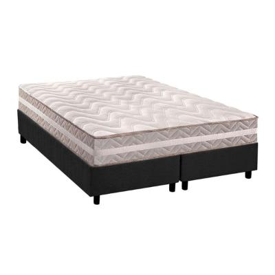 Conjunto Box Queen: Colchão Anatômico Paropas D33/AG65 Confort + Base CRC Suede Gray(158x198)