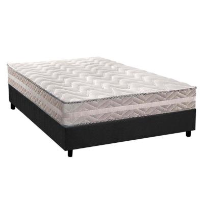 Conjunto Box Casal: Colchão Anatômico Paropas D28/AG65 Master + Base CRC Suede Gray(138x188)
