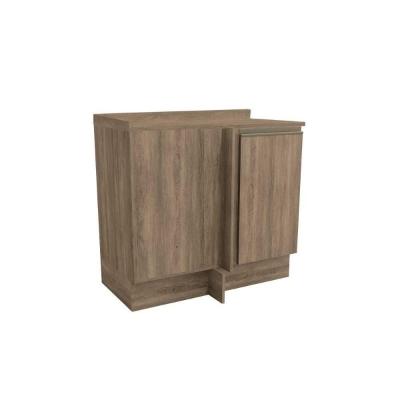 Balcão de Cozinha Maxxi G748 Canto Reto 1 Porta c/Tampo 80cm Nogal/Nogal - Kappesberg