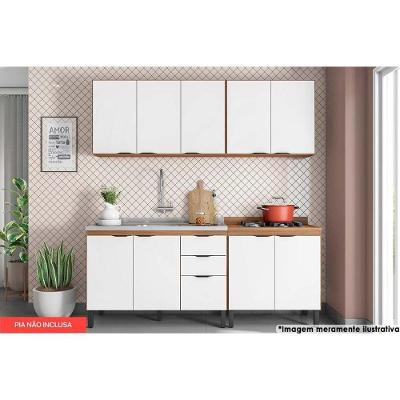 Cozinha Completa Firenze 4 Peças (2 Aéreos+2 Balcões) CP08 Amendola/Branco - Demóbile