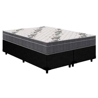 Conjunto Box Queen: Colchão Anatômico Ortobom D33/EP Airtech 100 + Base CRC Courano Black(158x198)