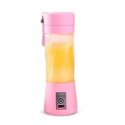 Mini Liquidificador Rosa Mixer Portatil 380Ml Usb - Rosa