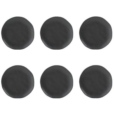 Conjunto De Pratos De Sobremesa 06 Peças Orgânico Preto Matte Porto Brasil
