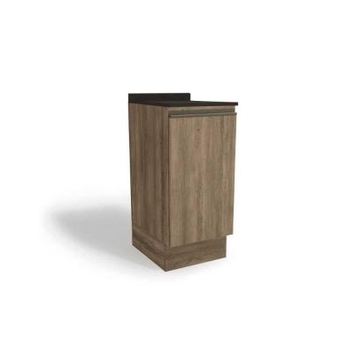 Nicho de Cozinha Modulado Maxxi G741 c/ Tampo 40cm Nogal/Preto - Kappesberg
