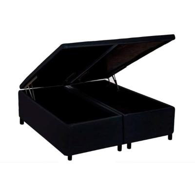 Cama Box Baú King Universal Courano Black (193x203x35) - Costa Rica