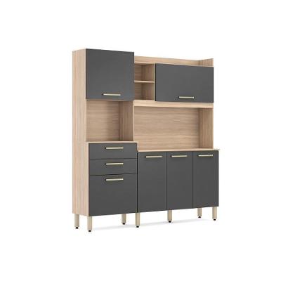 Cozinha Compacta Select C- 6 Portas E 2 Gavetas 178x194 Avena-grafito - Demóbile