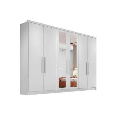 Guarda Roupa Casal 6 Portas E 6 Gavetas C- Espelho Robust Plus Branco - Novo Horizonte