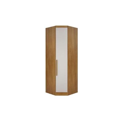 Guarda Roupa Closet de Quarto Canto Oblíquo Rizon c/ 1 Porta Freijo Cumaru c/ Fendi - Novo Horizonte
