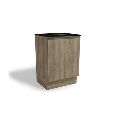 Balcão de Cozinha Maxxi G742 p/Cooktop 1 Porta c/Tampo 60cm Nogal/Preto - Kappesberg