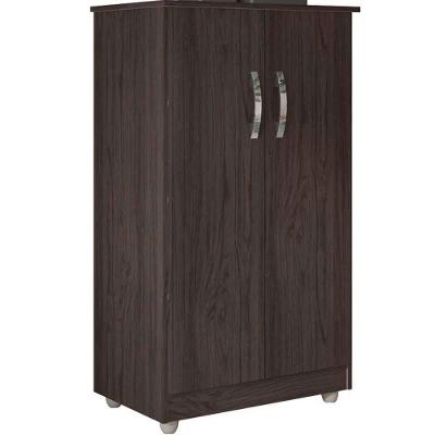 Armário Multi Rosa 2 Portas 3 Prateleiras Castanho