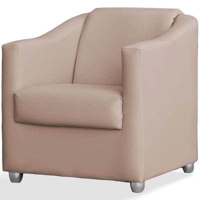 Poltrona Decorativa Luiza Suede Bege