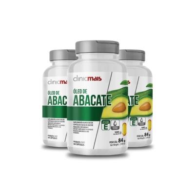 Kit 3 óleo De Abacate Clinic Mais 60 Cápsulas 1000mg 84g