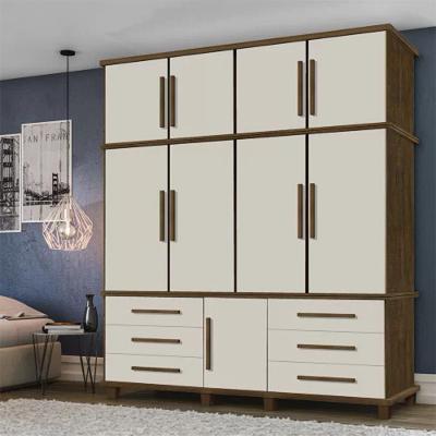 Guarda Roupa Londres 4 Portas Luapa - Malbec/ Off White - Cor: Marrom