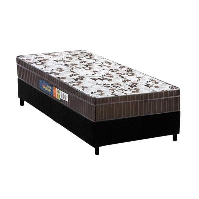 Conjunto Box Solteiro: Colchão Anatômico Polar D28-ep Orthoface Firme + Base Crc Suede Black(88x188)