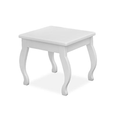 Banqueta Para Penteadeira Luxo Sem Almofada Branco - Cor: Branco