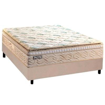 Conjunto Box Casal: Colchão Molas Paropas MasterPocket Ensacadas Eco Bamboo + Base CRC Courano Clean(138x188)