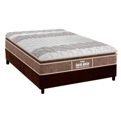 Conjunto Box Casal: Colchão Anatômico Probel D33/EP Guarda Costas Próintense Plus + Base CRC Suede Brown(138x188)