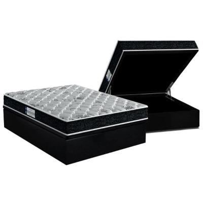 Cama Box Baú Casal: Colchão Anatômico Probel D45 / EP Firmepedic ProDormir Advanced Tech2000 + Base CRC Suede Black(138x188)