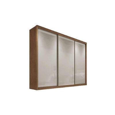 Guarda Roupa Casal 3 Portas de Correr e 6 Gavetas Diamond/Londres Freijo Cumaru c/ Fendi - Novo Horizonte