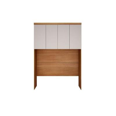 Modulado De Quarto Armário Ponte Aéreo Casal C- 4 Portas Freijo Cumaru C- Fendi