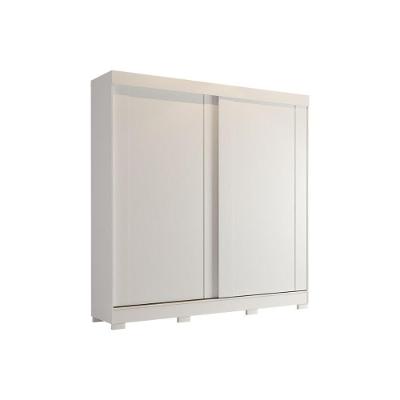 Guarda Roupa Casal 2 Portas de Correr e 3 Gavetas c/ Pés Ilhéus Branco - Panan