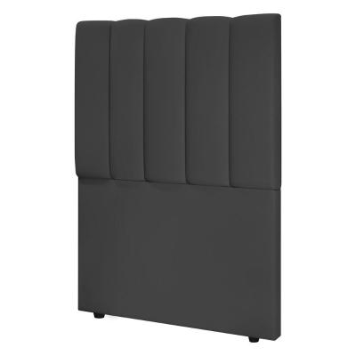 Cabeceira Cama Box Solteiro Kharla 90cm Veludo Cinza - Desk Design