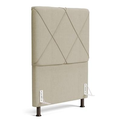 Cabeceira Cama Box Solteiro Mel 90cm Com Frame Linho Bege - Desk Design