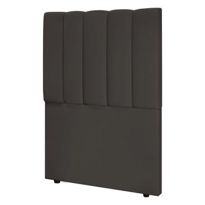 Cabeceira Cama Box Solteiro Kharla 90cm Veludo Marrom - Desk Design