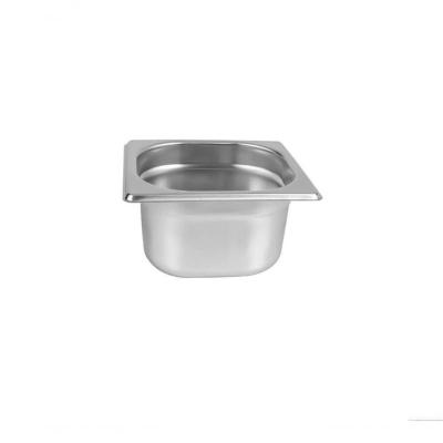 Kit 6 Cubas Gastronomica Inox Gn 1/6X100Mm (176X162Mm)