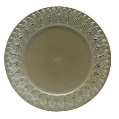 Sousplat Petalas Marrom 36cm Plastico Lyor