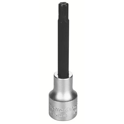Soquete Longo Em Aço Cromo Vanádio Ponta Ribe 8 Mm - Encaixe 1/2" Tramontina