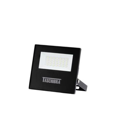 Refletor Tr Led 30w Slim Preto - Taschibra 3000k (amarela)