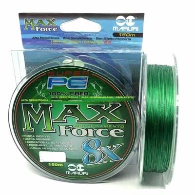 Linha De Pesca Multifilamento 150m Max Force 8 Fios Medida 0,30mm