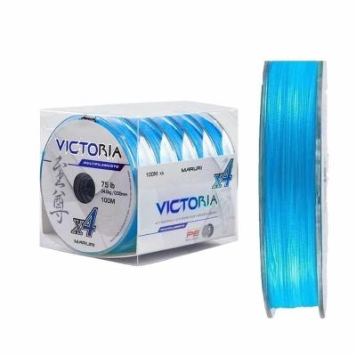 Linha De Pesca Multifilamento 4 Fios Victoria Azul 500m Medida 0,45mm