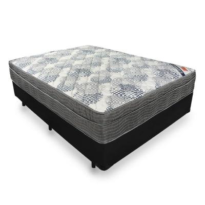 Cama Box Casal + Colchão De Molas Ensacadas 138Cm Preto