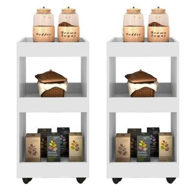 Kit 2 Armários Multiuso para Cozinha Mpozenato Branco