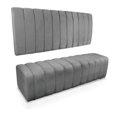 Kit Calçadeira Painel Olivia King 195cm Cinza